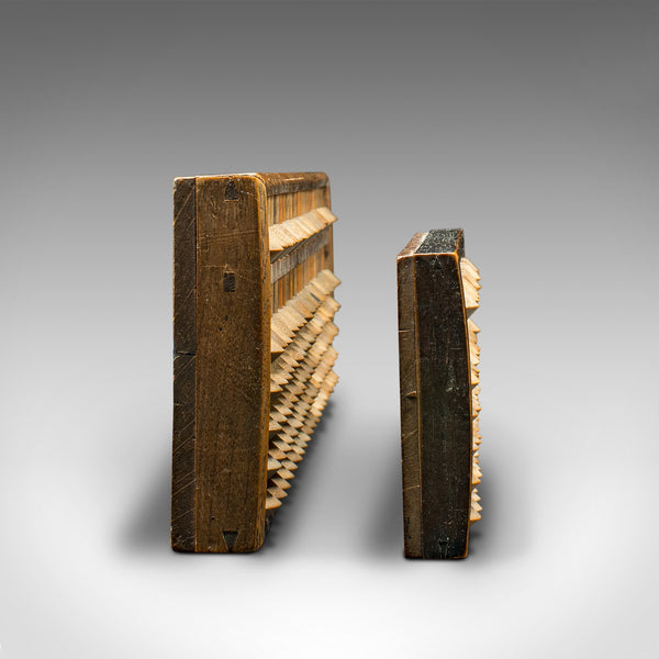 Set of 2 Antique Bamboo Trader's Abacus, Chinese, Oak, Bamboo, Victorian, C.1900