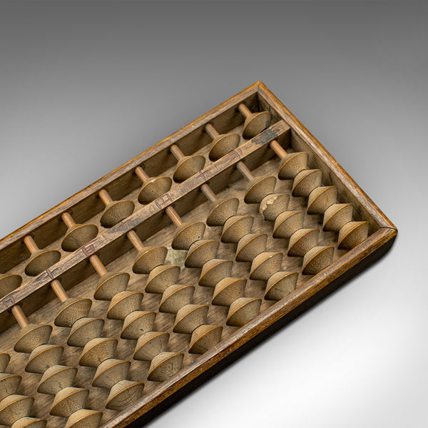 Set of 2 Antique Bamboo Trader's Abacus, Chinese, Oak, Bamboo, Victorian, C.1900