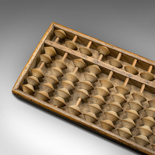 Set of 2 Antique Bamboo Trader's Abacus, Chinese, Oak, Bamboo, Victorian, C.1900