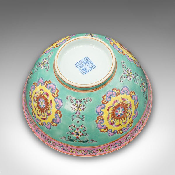 Antique Famille Rose Decorative Bowl, Chinese, Ceramic, Rice Dish, Victorian