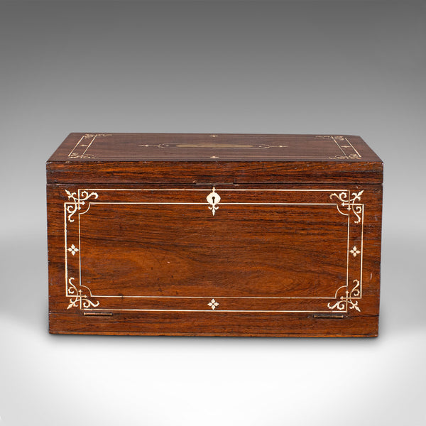 Antique Campaign Correspondence Box, Anglo Indian, Colonial, Writing, Victorian