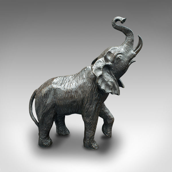 Antique Elephant Statue, English, Bronze, Wildlife Figure, Victorian, Circa 1900