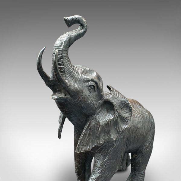 Antique Elephant Statue, English, Bronze, Wildlife Figure, Victorian, Circa 1900