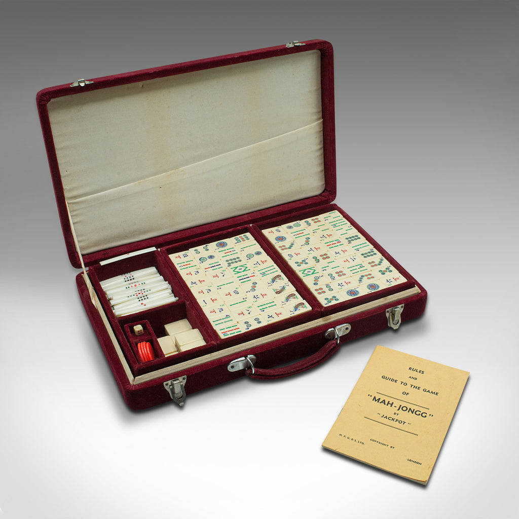 Roseberys London  A Chinese boxed bamboo backed and ivory Mahjong set