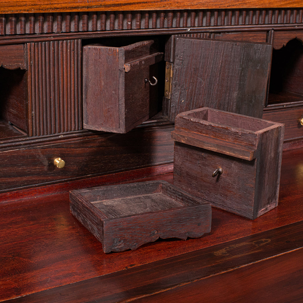 Colonial Writing Instruments Antique Campaign Bureau, Anglo Indian, Teak, Colonial Writing Desk ...