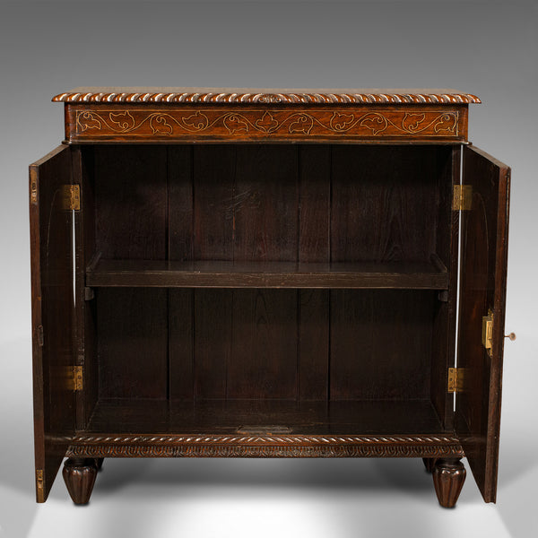 Antique Colonial Side Cabinet, Anglo Indian, Drinks, Hall Cupboard, William IV