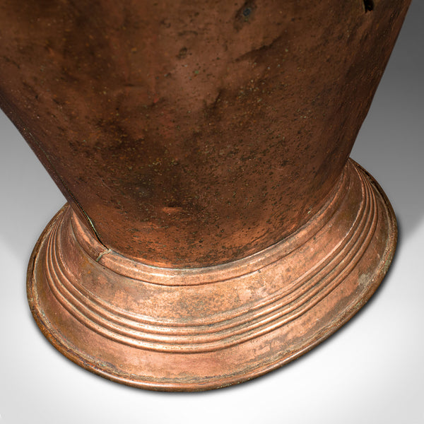 Antique Fireside Bin, English, Copper, Firewood Store, Coal Scuttle, Victorian