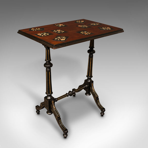 Antique Specimen Table, English, Inlaid, Occasional, Aesthetic Period, Victorian