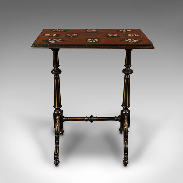 Antique Specimen Table, English, Inlaid, Occasional, Aesthetic Period, Victorian