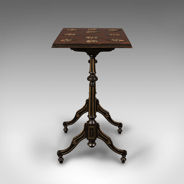 Antique Specimen Table, English, Inlaid, Occasional, Aesthetic Period, Victorian