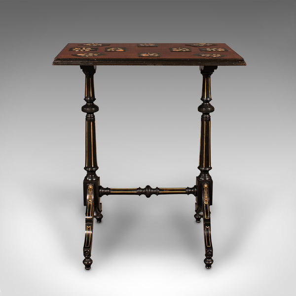 Antique Specimen Table, English, Inlaid, Occasional, Aesthetic Period, Victorian