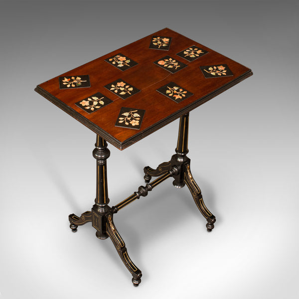 Antique Specimen Table, English, Inlaid, Occasional, Aesthetic Period, Victorian