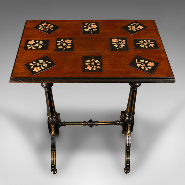 Antique Specimen Table, English, Inlaid, Occasional, Aesthetic Period, Victorian