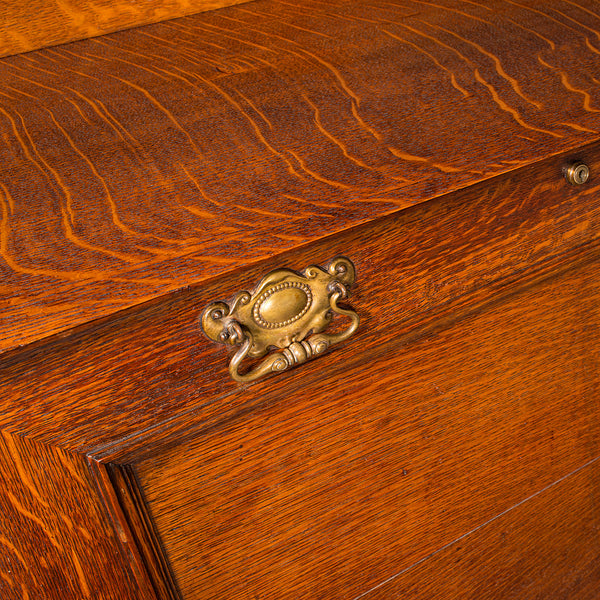 Antique Metamorphic Drink Cabinet, English Oak, Bureau Form, Cocktail, Victorian