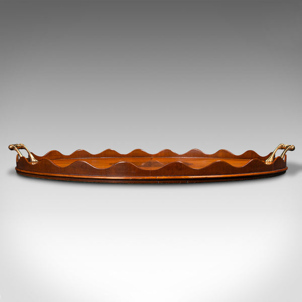 Antique Decorative Serving Tray, English, Satinwood, Afternoon Tea, Victorian