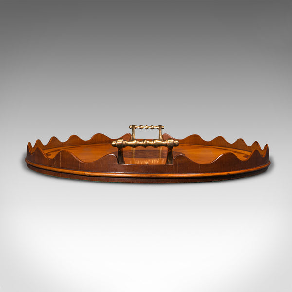 Antique Decorative Serving Tray, English, Satinwood, Afternoon Tea, Victorian