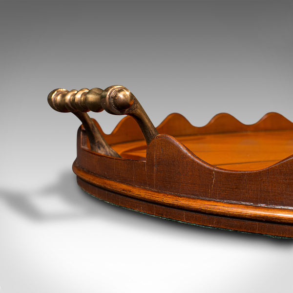 Antique Decorative Serving Tray, English, Satinwood, Afternoon Tea, Victorian
