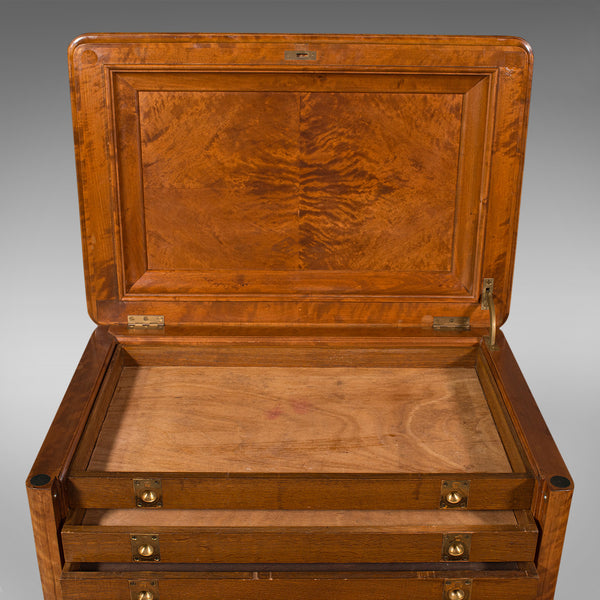 Antique Master Specimen Chest, English, Satinwood, Document Archive, Victorian