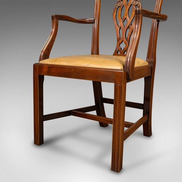 Set of 10 Antique Carver Dining Chairs, English, Chippendale Revival, Victorian