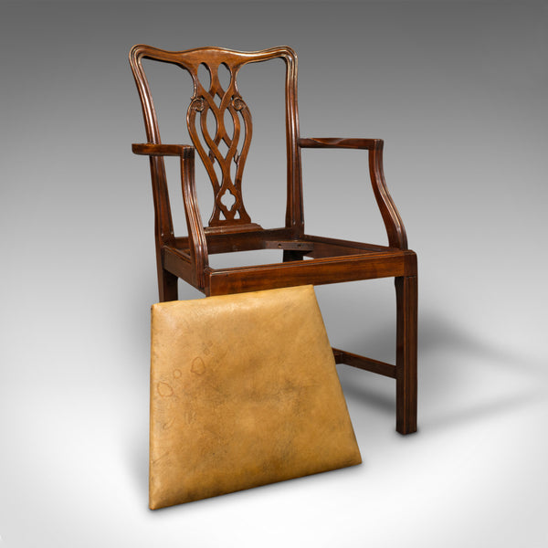 Set of 10 Antique Carver Dining Chairs, English, Chippendale Revival, Victorian