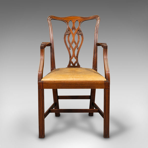 Set of 10 Antique Carver Dining Chairs, English, Chippendale Revival, Victorian