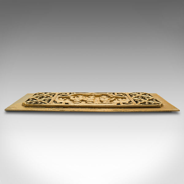 Pair Of Antique Decorative Panels, Japanese, Carved Fretwork, Victorian, C.1900