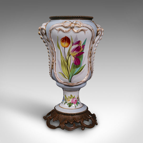 Antique Mantlepiece Vase, French, Ceramic, Planter, Jardiniere, Victorian, 1900