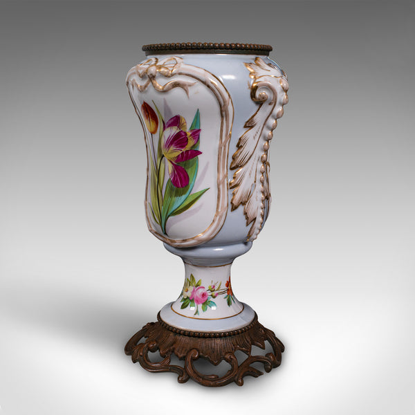 Antique Mantlepiece Vase, French, Ceramic, Planter, Jardiniere, Victorian, 1900