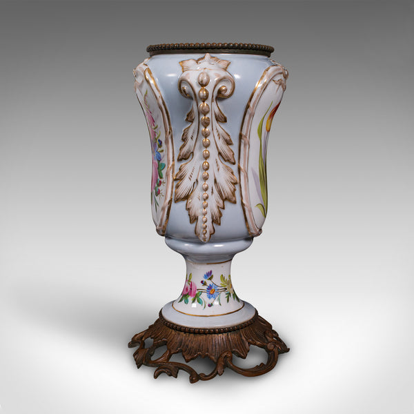 Antique Mantlepiece Vase, French, Ceramic, Planter, Jardiniere, Victorian, 1900