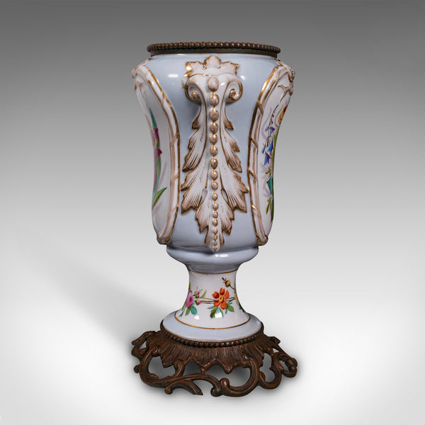 Antique Mantlepiece Vase, French, Ceramic, Planter, Jardiniere, Victorian, 1900