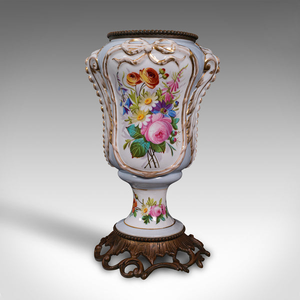 Antique Mantlepiece Vase, French, Ceramic, Planter, Jardiniere, Victorian, 1900