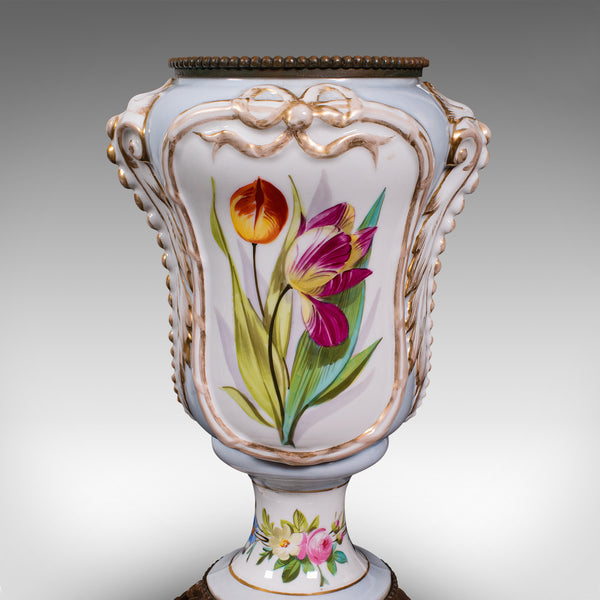 Antique Mantlepiece Vase, French, Ceramic, Planter, Jardiniere, Victorian, 1900