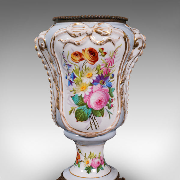 Antique Mantlepiece Vase, French, Ceramic, Planter, Jardiniere, Victorian, 1900