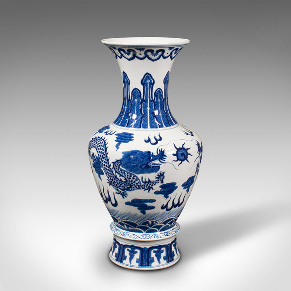 Vintage Baluster Vase, Chinese, Ceramic, Decorative, Display, Art Deco, C.1940