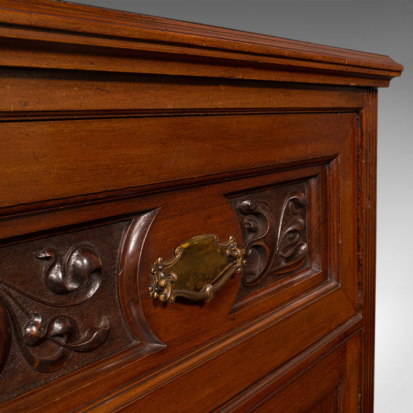 Antique Secretaire Sideboard, English, Correspondence Cabinet, Victorian, C.1900