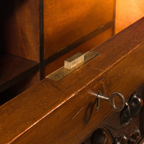 Antique Secretaire Sideboard, English, Correspondence Cabinet, Victorian, C.1900