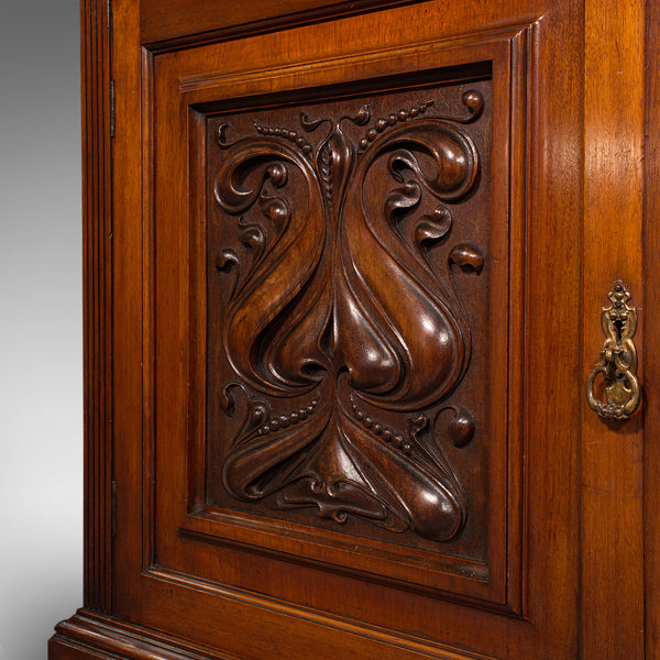 Antique Secretaire Sideboard, English, Correspondence Cabinet, Victorian, C.1900