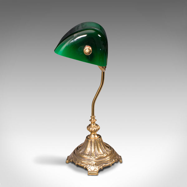 Vintage Barrister's Lamp, English, Adjustable, Banker's Desk Light, Mid Century