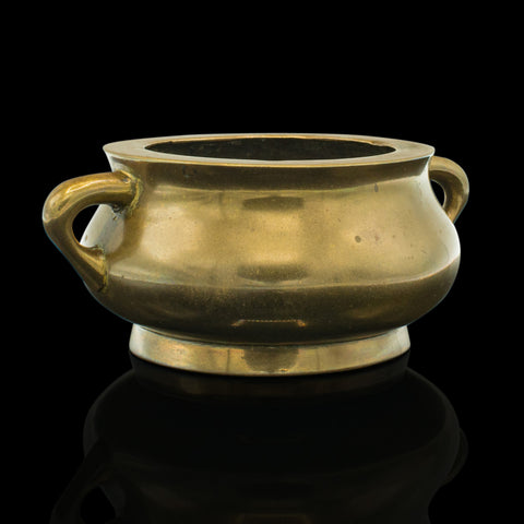 Vintage Censer, Chinese, Bronze, Incense Burner, Cup, Dish, Art Deco, Circa 1940