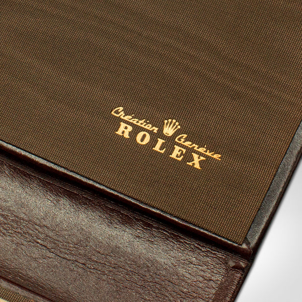 Vintage Rolex Dealer's Quote Pad, Swiss, Leather Bound, Notebook Slip, Late 20th