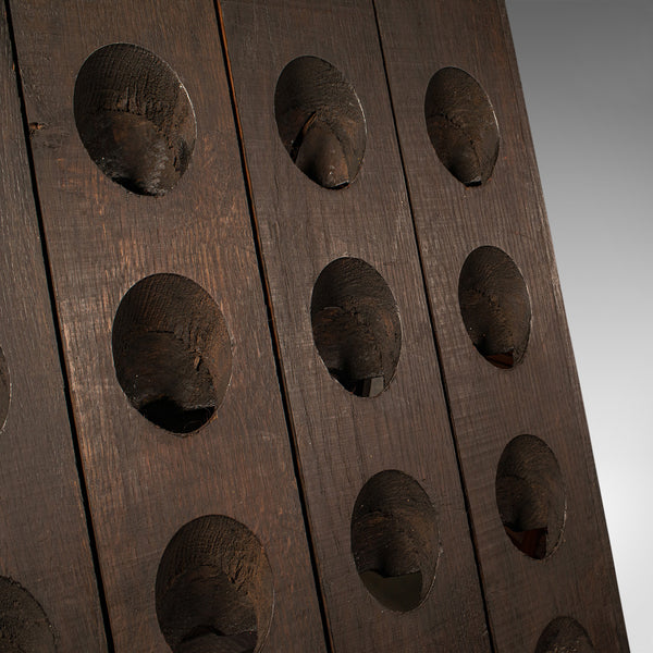 Antique Chateau Wine Riddler, French, Oak, 120 Bottle, Champagne Rack, Victorian