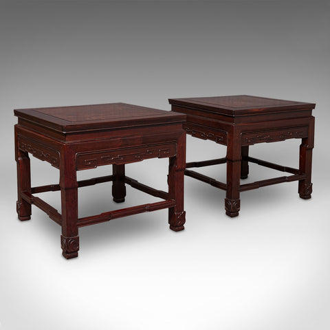 Pair Of Vintage Bedside Tables, Oriental, Nightstand, Side, Coffee, Art Deco