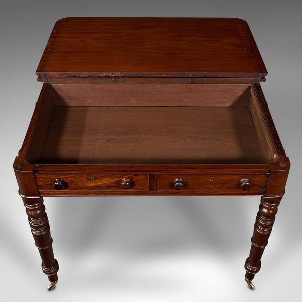 Antique Cartographer's Folio Table, English, Lift Over, Library, Desk, Georgian