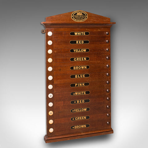Antique Life Pool Scoreboard, English, 12 Player, Billiards, Thurston, Victorian