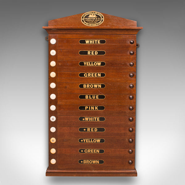Antique Life Pool Scoreboard, English, 12 Player, Billiards, Thurston, Victorian