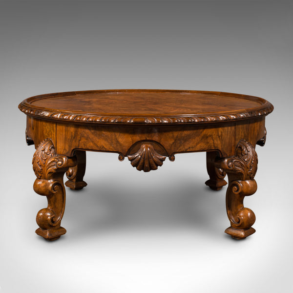 Antique Coffee Table, English, Burr Walnut, Low, Lounge, Magazine, Edwardian