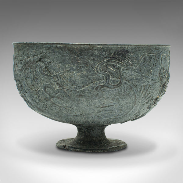 Antique Libation Cup, Chinese, Lead Alloy, Decorative Bowl, Victorian, C.1880