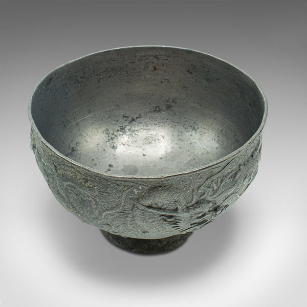 Antique Libation Cup, Chinese, Lead Alloy, Decorative Bowl, Victorian, C.1880