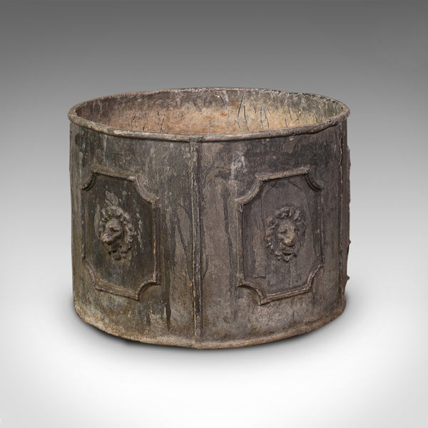 Pair Of Heavy Antique Planters, English, Lead, Planting Pot, Victorian, C.1850