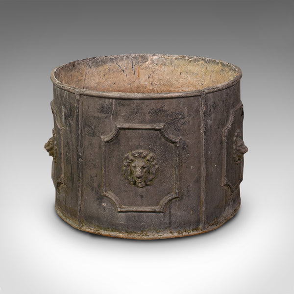 Pair Of Heavy Antique Planters, English, Lead, Planting Pot, Victorian, C.1850